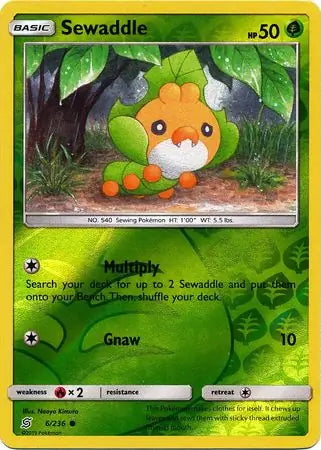 Unified Minds Sewaddle #6/236 reverse holo